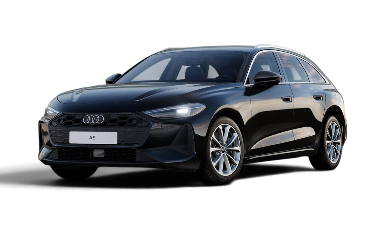 Audi A5 dreiviertel Frontansicht in schwarz
