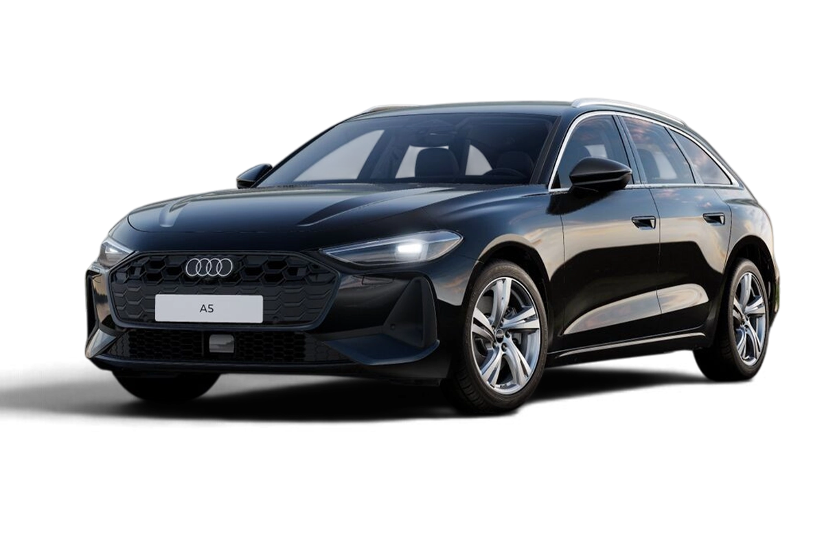 Audi A5 dreiviertel Frontansicht in schwarz