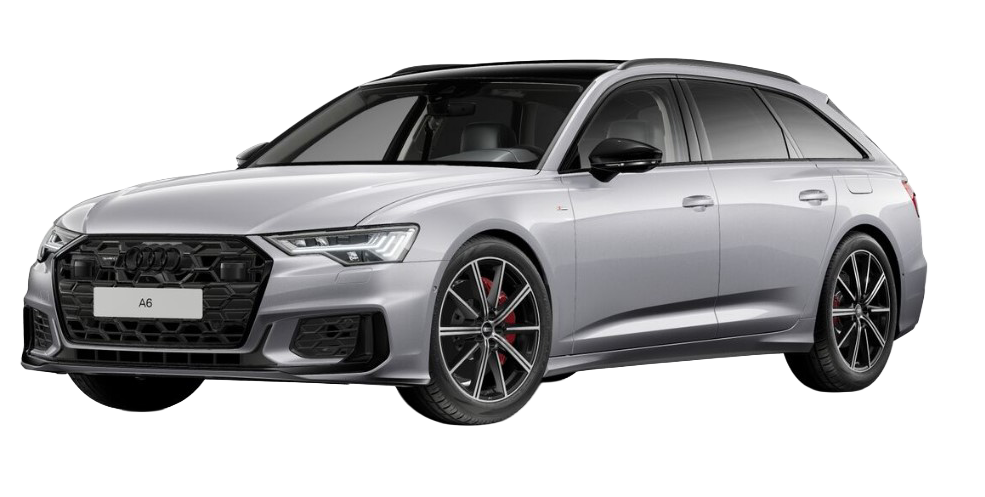 Audi A6 dreiviertel Frontansicht in silber