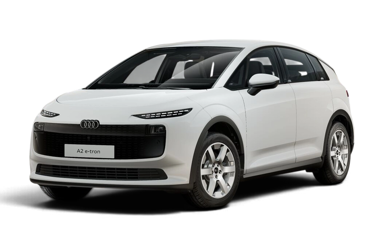 Audi A2 e-tron in weiß, Dreiviertelansicht