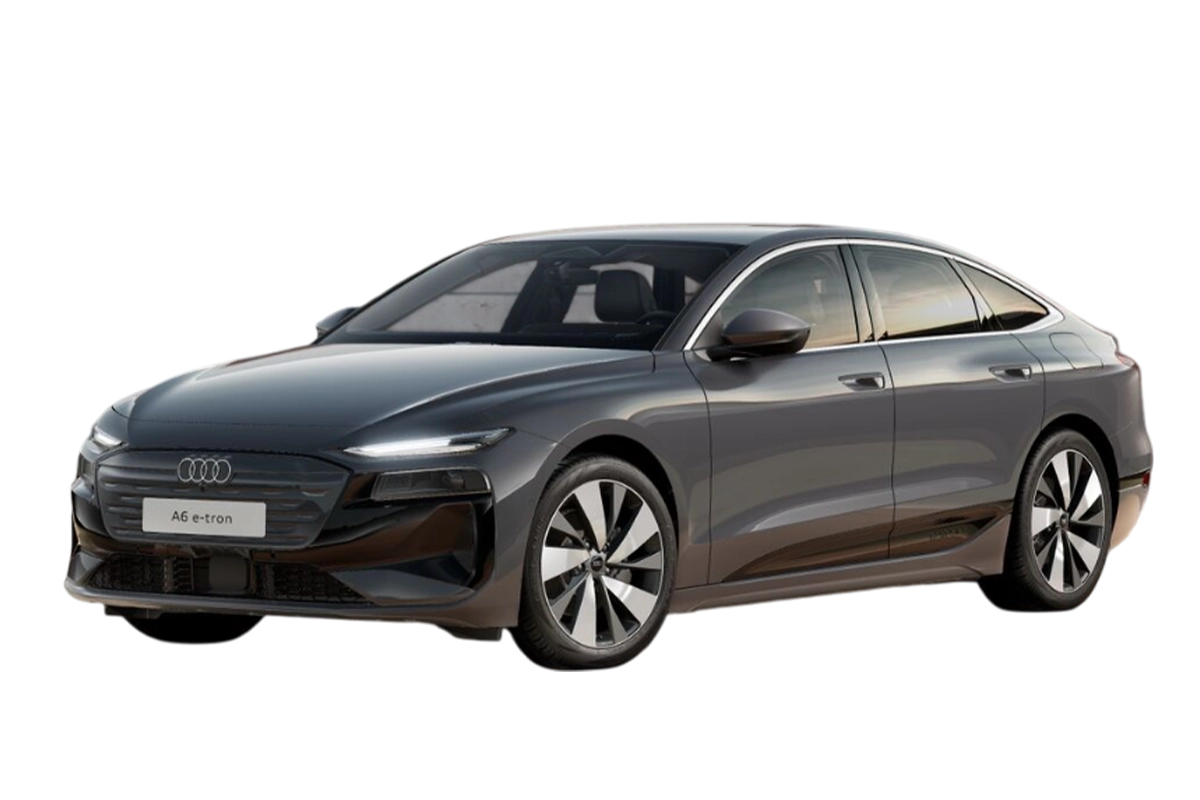 Audi A6 e-tron in grau, Dreiviertelansicht