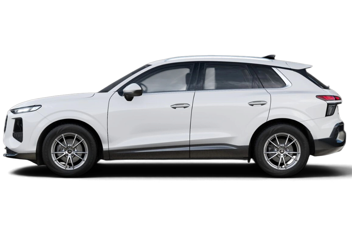 Audi Q3 in weiß von der Seite