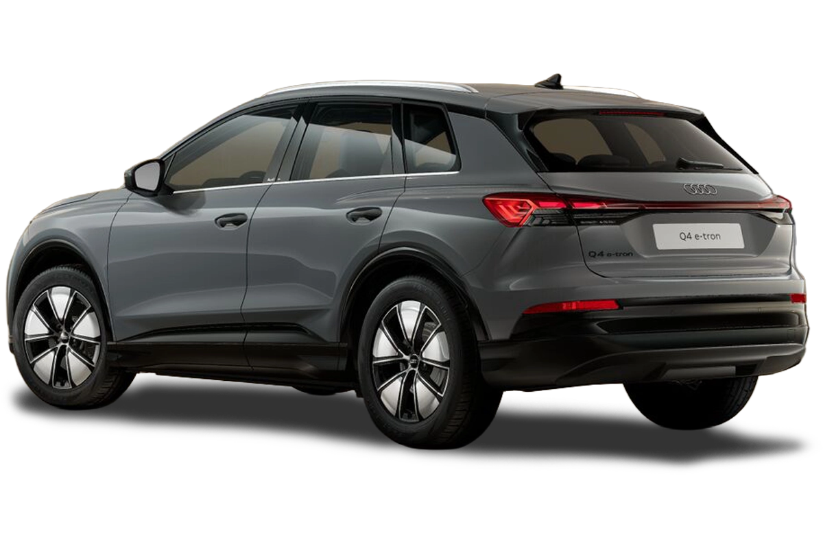 Audi Q4 e-tron in grau Heckansicht