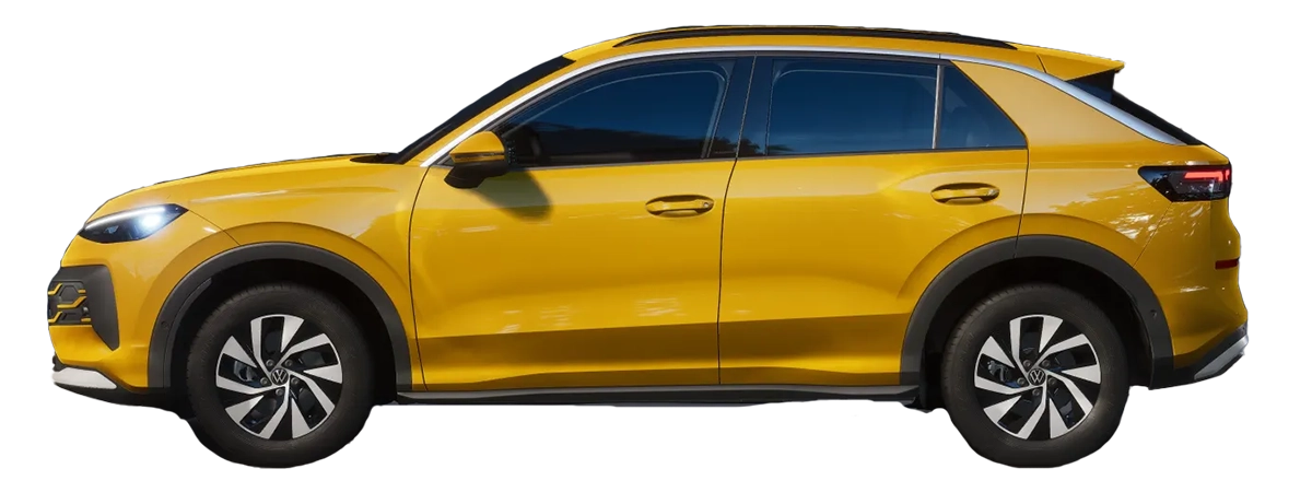 der neue VW T-Roc von der seite