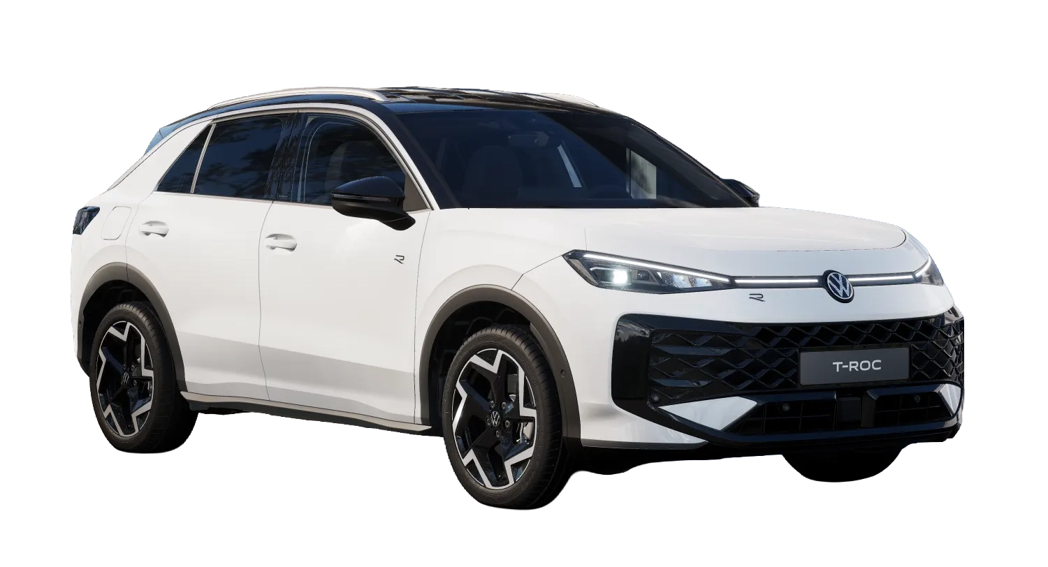 VW T-Roc Pure White / Schwarz