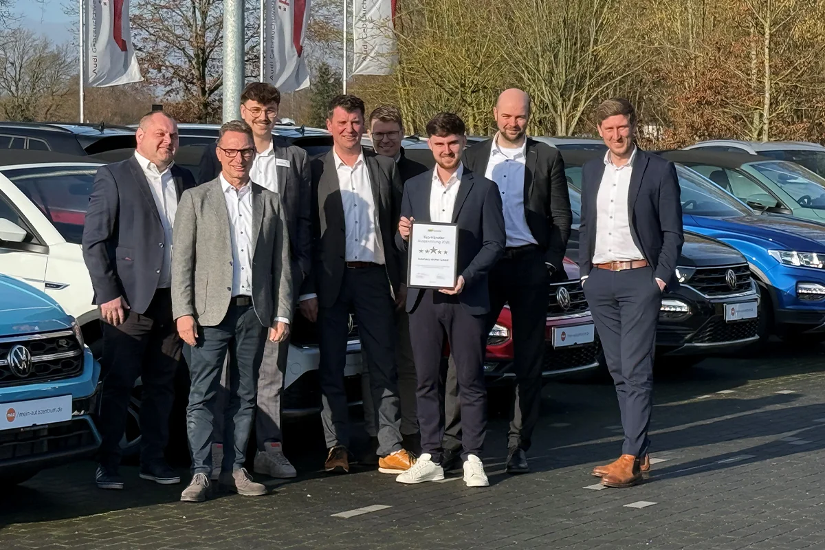 Übergabe Urkunde Top Händler