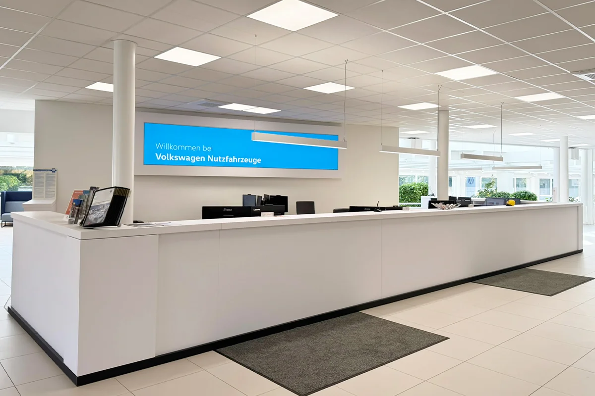 Innenbereich Empfang des Autozentrums